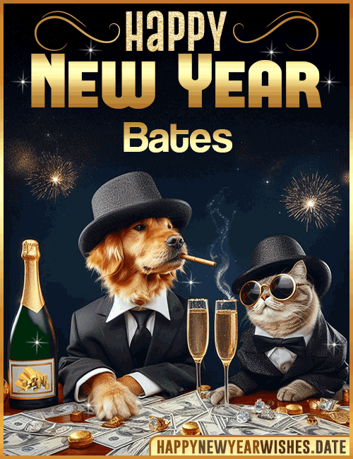 Happy New Year wishes gif Bates