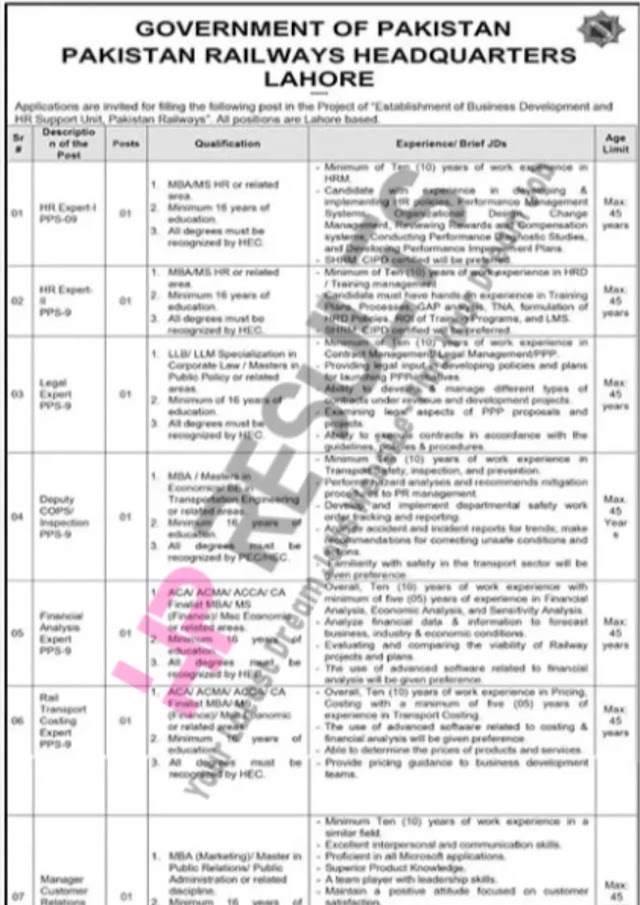 Latest Jobs in Pakistan Railways 2023 | Assistant & Clerk Vacancies