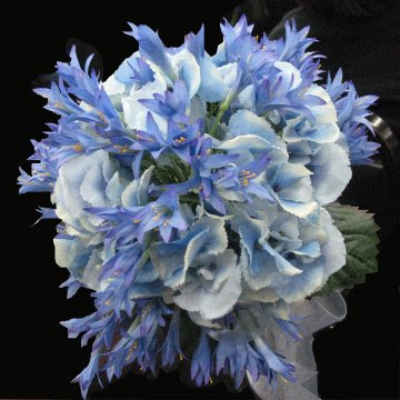 Blue and White Flower Bouquet