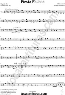 Partitura de Fiesta Pagana para  Viola Mago de Oz Sheet Music Fiesta Pagana