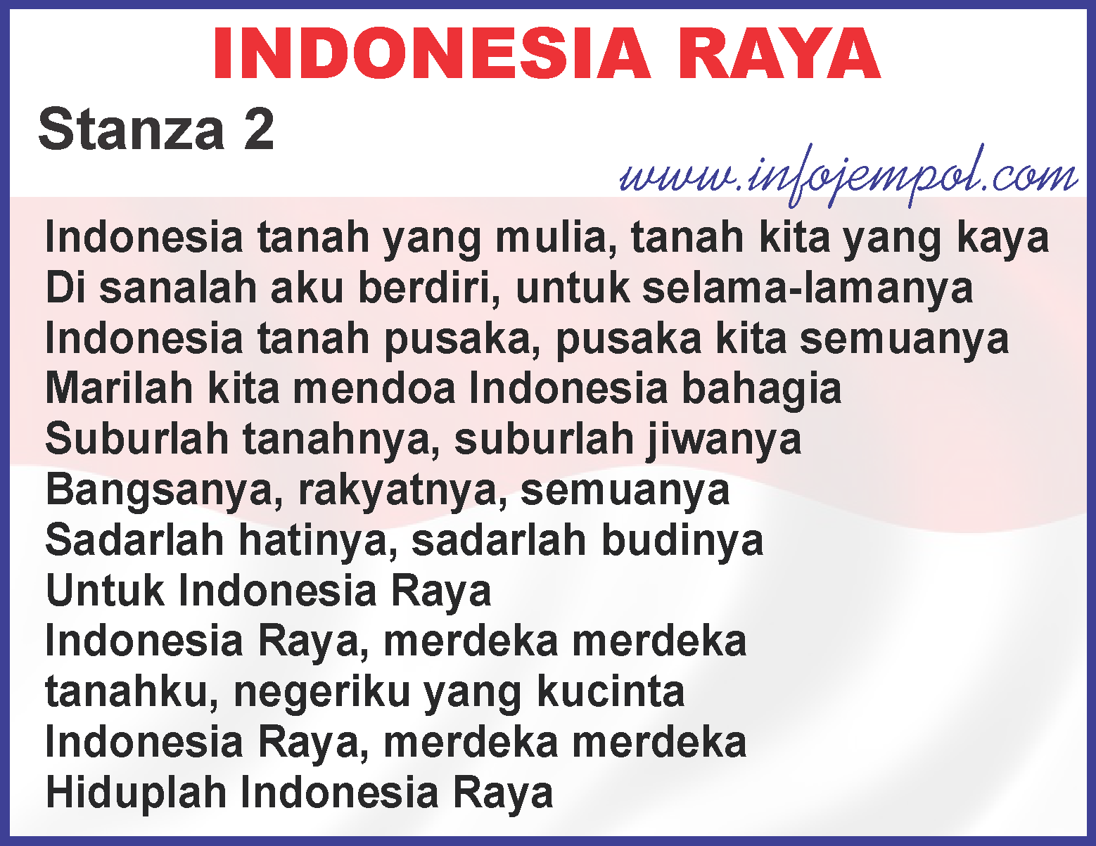  Lirik  Lagu  Indonesia Raya 3 tiga Stanza Download Mp3 