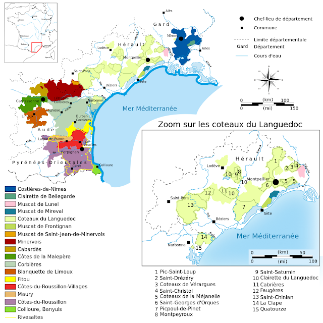 Languedoc AOC wine appellations