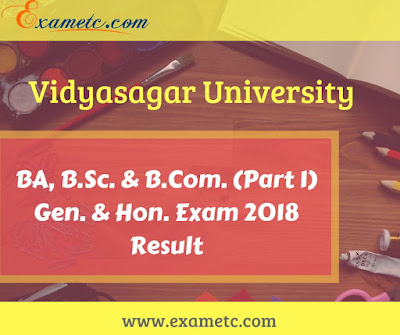 Vidyasagar University BA, B.Sc. & B.Com (Part 1) result