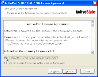 Install ActivePerl di Windows