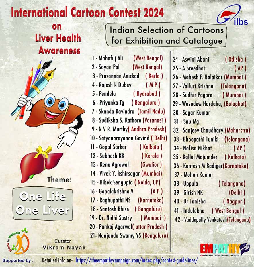 Selected Cartoonists for the 2nd International Cartoon Contest in India