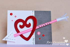 SRM Stickers Blog - Valentine Pencil Cards by Latrice - #valentines #stickers #pencils #stitches