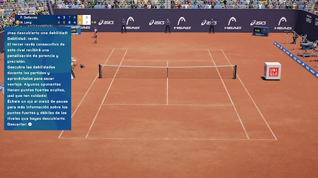 MATCHPOINT TENNIS CHAMPIONSHIP - DEBILIDAD