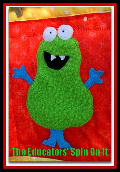 photo of: Monster on Quilt from The Educators' Spin On it (Monster RoundUP via RainbowsWithinReach) 