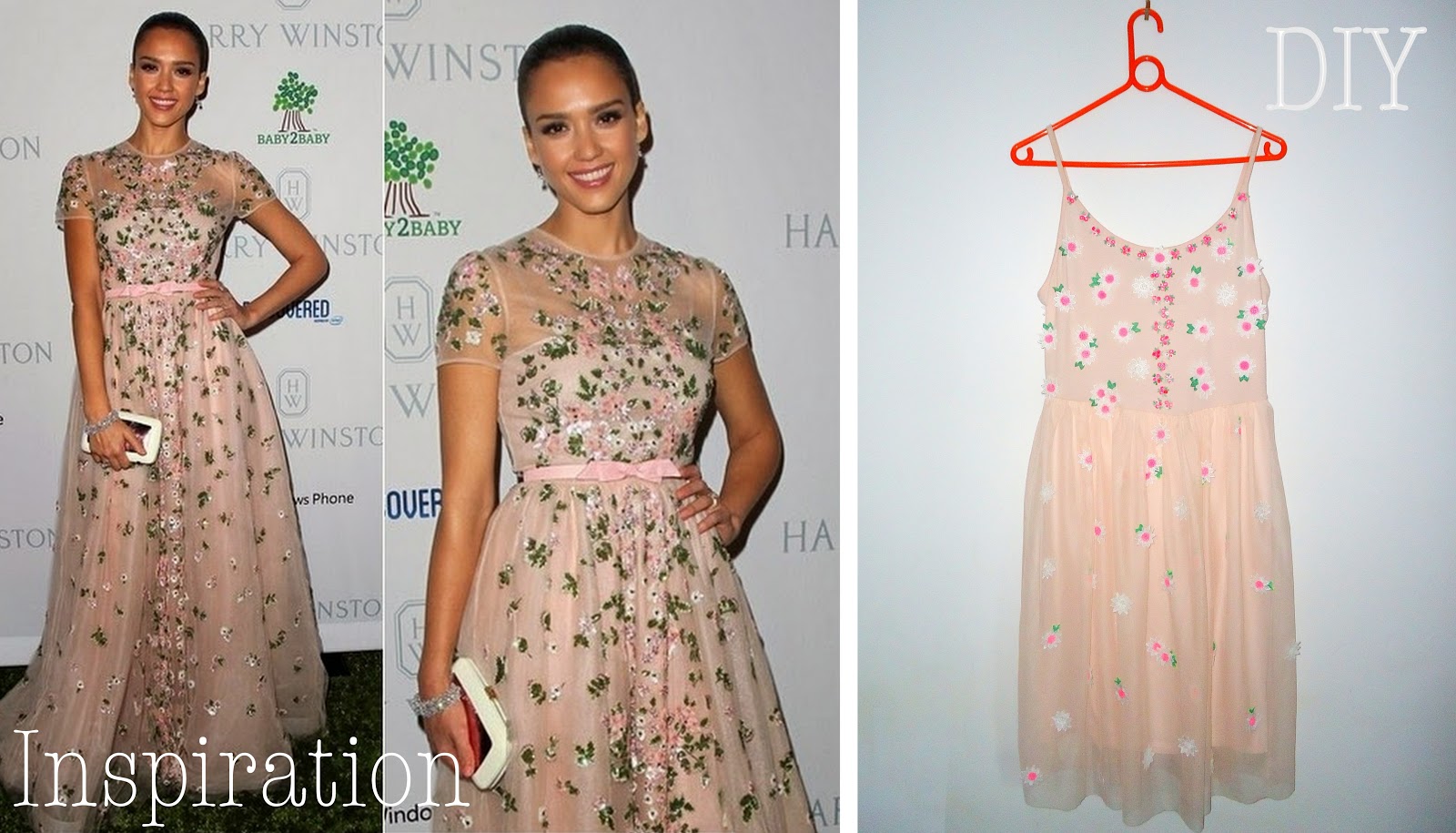 DIY: Jessica Alba's Valentino Inspired Nude dress