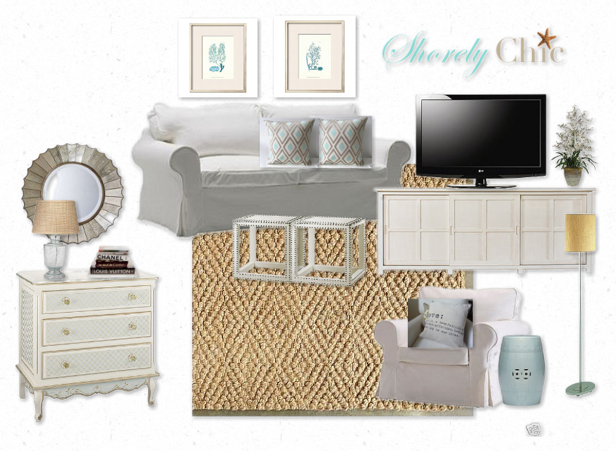 Shorely Chic: Coastal Chic Living Room Inspiration Board