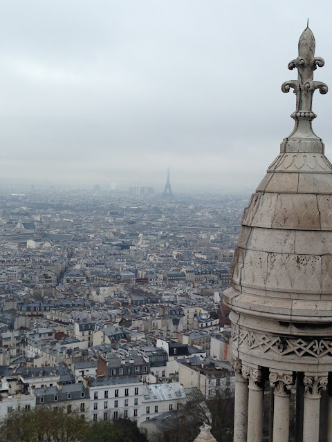 View from Sacre-Coer in Montmarte, Paris, France