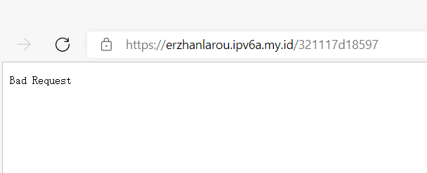 Use web brower to test https://domain/path get 400 Bad Request result