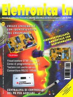 Elettronica In 43 - Ottobre 1999 | ISSN 1124-8548 | TRUE PDF | Mensile | Elettronica
Elettronica In è una rivista mensile (10 numeri all'anno) di elettronica applicata con intenti didattici e divulgativi, rivolta a quanti operano nel campo della progettazione elettronica. 
In particolare ci rivolgiamo a quanti lavorano nei laboratori di Ricerca e Sviluppo e negli Uffici Tecnici di piccole e medie aziende nonché a quanti frequentano Corsi di Studio nel settore elettronico e informatico (studenti universitari e di scuola media superiore) ed ai loro insegnanti.
Prestiamo particolare attenzione anche a coloro che, pur non operando professionalmente in questi campi, sono affascinati dalla possibilità di realizzare in proprio dispositivi elettronici per gli impieghi più vari. 
I contenuti della rivista possono essere suddivisi in due differenti tipologie:
- Progetti pratici;
- Corsi teorici
In ciascun numero della rivista proponiamo progetti tecnologicamente molto avanzati, sia dal punto di vista hardware che software, che cerchiamo di illustrare nella forma più chiara e comprensibile occupandoci delle modalità di funzionamento, dei particolari costruttivi e delle problematiche software. In questo modo il lettore può acquisire e sperimentare in pratica una serie di conoscenze utili per cimentarsi in seguito con progetti simili o ancora più complessi. In ogni caso tutti i circuiti proposti sono originali ed hanno un'utilità immediata.
Nel secondo caso (Corsi teorici) vengono trattati argomenti di grande attualità per i quali non esistono ancora (o esistono in maniera frammentaria) informazioni approfondite. Agli aspetti teorici fanno sempre seguito applicazioni pratiche con le quali verificare sul campo le nozioni teoriche apprese.