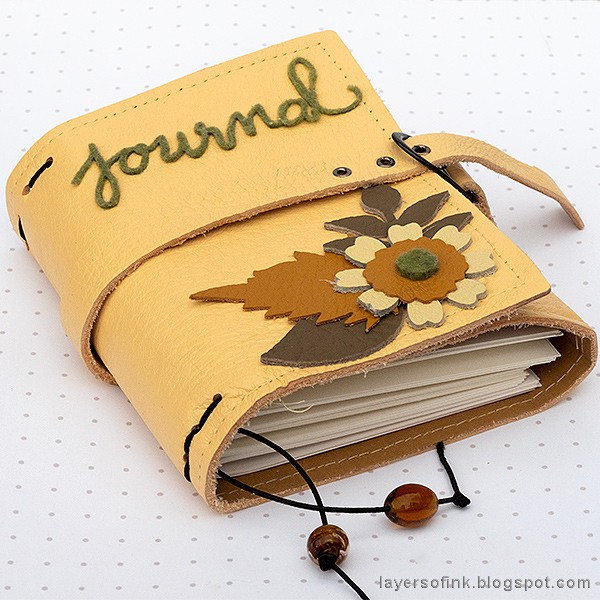 Layers of ink - Wrapped Leather Journal by Anna-Karin Evaldsson