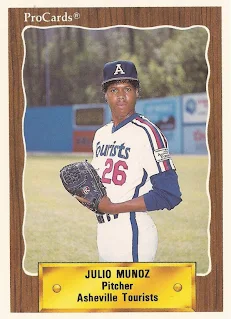 Julio Munoz 1990 Asheville Tourists baseball card