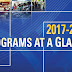 Programs at a Glance 2017-2018