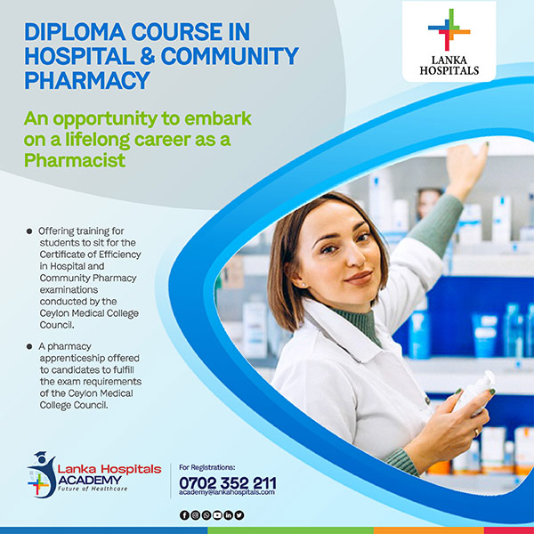 Enroll for Diploma in Pharmacy by Lanka Hospitals Academy