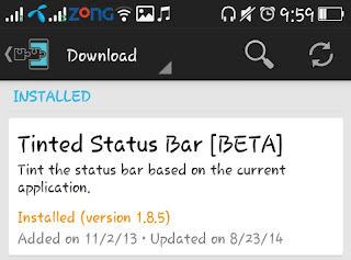 Tinted Status Bar