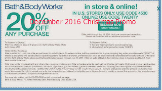 Bath And Body Works coupons december 2016