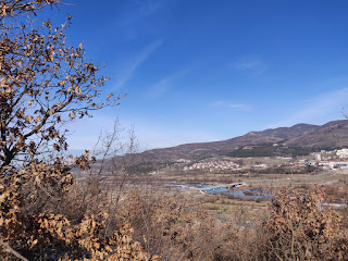 Looking along the valley from the headland