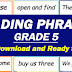 READING PHRASES for GRADE 5 (Free Download)