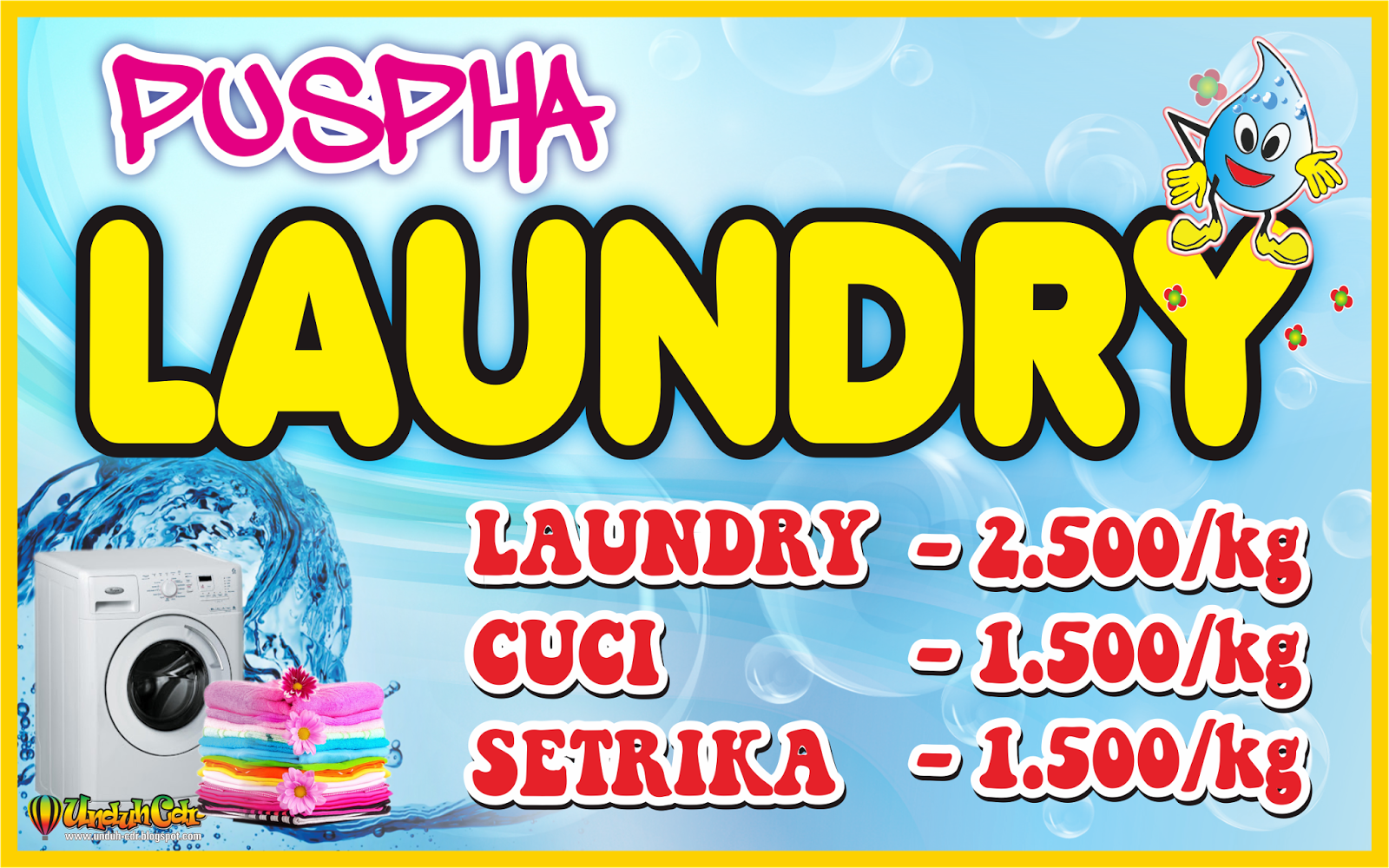 Desain Spanduk/Banner Laundry File Cdr  Omah Corel