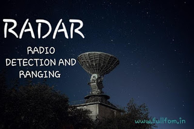 What is the full form of RADAR in hindi