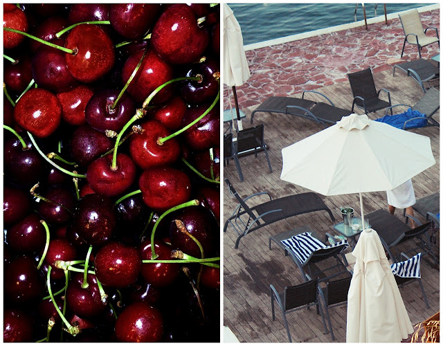 cherries and beach