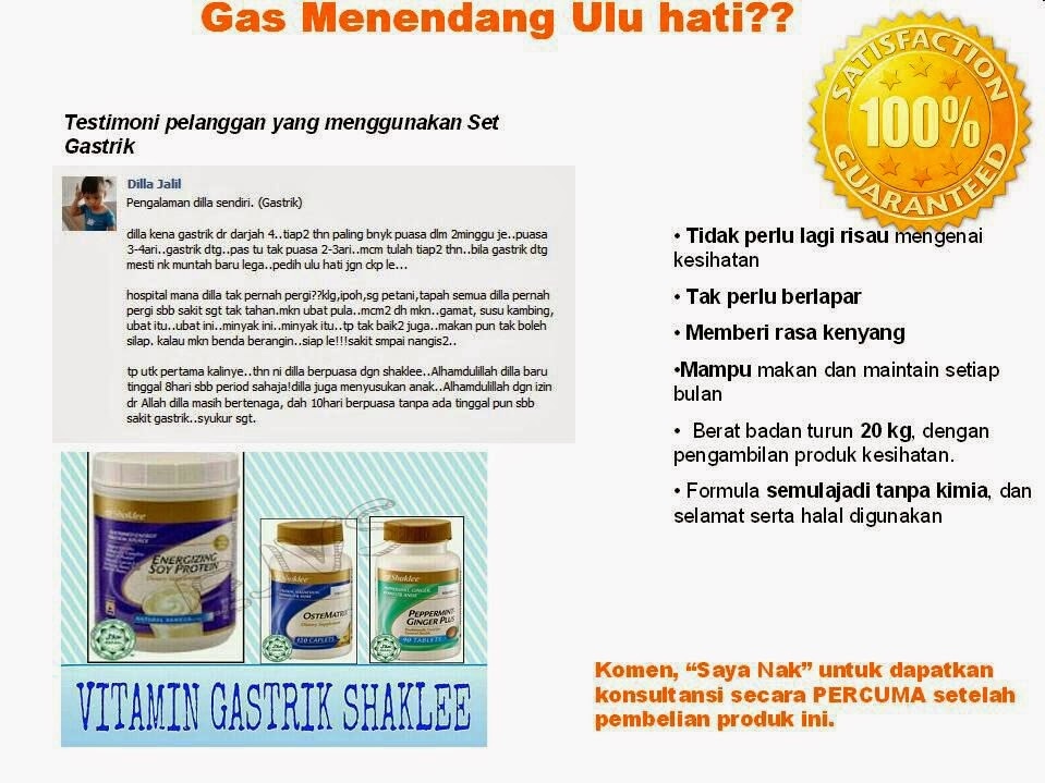 Petua Ibu & Anak Sihat: SET SHAKLEE UTK GASTRIK @ANGIN