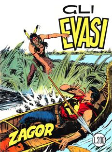 Zenith Gigante [Epoca 2] 102 - Zagor Gigante 51 [Gli evasi] - Settembre 1969 | ISSN 1122-5343 | CBR 215 dpi | Mensile | Fumetti | Universo Bonelli | Western | Fantasy | Fantascienza | Fumetti | Universo Bonelli | Western | Fantasy | Fantascienza
Milioni di volte, ai venditori di fumetti è stata posta la seguente domanda.
Ma come mai Zagor inizia dal n. 51?
E la risposta era sempre quella....
Perchè la testata Zenith (che dal n. 51 in poi raccoglie solo Zagor) era una testata ombrello dove lanciare nuovi personaggi o dare nuova linfa a quelli vecchi.
Ecco quidi dagli introvabili primi 51 numeri all'ultimo numero di Zagor la Collana Zenit Gigante II Serie.
Gli albi furono prodotti dalla casa editrice Araldo (ora SBE) tra il 1960 ed il 1965. I primi 24 fumetti non portano data.
La serie era bimestrale per poi diventare mensile a partire dal n.27.
Le copertine erano illustrate da Franco Bignotti.
Numero volumi : IN CORSO
Zagor è un personaggio dei fumetti ideato nel 1961 da Sergio Bonelli con lo pseudonimo di Guido Nolitta e dalle matite di Gallieno Ferri.
Tuttora edito dopo oltre 50 anni, il personaggio costituisce uno dei più originali e celebri tarzanidi italiani. Le sue storie si caratterizzano per la varietà degli spunti, dei temi, dei personaggi e delle situazioni, con una notevole commistione di generi, dal western al fantasy alla fantascienza. Creduto un essere soprannaturale dagli indiani, che lo chiamano Spirito con la Scure, Zagor abita con l'amico Cico nell'immaginaria foresta di Darkwood nel selvaggio West degli Stati Uniti ottocenteschi.
Il vero nome di Zagor è Patrick Wilding. Suo padre, Mike Wilding, è stato un ex ufficiale dell'esercito e Zagor lo ha visto morire, insieme alla madre Betty, per mano degli indiani Abenaki. È stato allora raccolto da uno strano vagabondo di nome Nathaniel Fitzgeraldson (detto Wandering Fitzy), che da quel momento gli ha fatto da padre. Ha giurato vendetta per la sorte dei suoi genitori ma, nel vendicarsi, ha scoperto che anche suo padre uccise molti indiani innocenti e per questo fu ucciso dagli Abenaki, guidati dal bianco Salomon Kinsky. Zagor prova un forte risentimento verso il padre, da lui ritenuto un militarista e un massacratore di indiani (n. 400). Un certo chiarimento tra i due si avrà nelle ultime pagine del numero 400 di Zagor corrispondente al 451 Zenith, dal titolo Il ponte dell'arcobaleno e pubblicato a colori come ogni centesimo numero di casa Bonelli.
E questa scoperta gli ha fatto capire che il bene e il male non stanno mai da una parte sola. Per questo si è poi trasformato in Za-gor-te-nay, lo Spirito con la Scure e da allora si schiera sempre con i deboli e gli innocenti, di qualunque colore sia la loro pelle. Per un errore di stampa, nella prima striscia di Zagor, La foresta degli agguati, Zagor dice a Cico che i pellerossa lo chiamano ZA-GOR-TEHAL.
Suo inseparabile compagno è il messicano Cico (il cui nome completo - anche se compaiono varianti infinite - è Don Cico Felipe Cayetano Lopez y Martinez y Gonzales y Rodriguez), grassoccio, basso, perennemente alla ricerca di qualcosa da mettere sotto i denti, un po' tonto, pauroso, ingenuo, e protagonista di siparietti comici, spesso causati dalla sua imperizia. Nonostante questo talvolta le qualità nascoste del personaggio sono in grado di stupire positivamente. A Cico, per alcuni anni, è stato dedicato un albo fuori serie, sempre disegnato da Francesco Gamba (tranne i primi cinque, dal 1979 al 1983, disegnati da Gallieno Ferri) nel quale era elevato al ruolo di protagonista.
Zagor indossa una maglia rossa di fattura indiana che raffigura, sul petto, l'Uccello del Tuono, all'interno di un cerchio giallo. Abita in una capanna nella foresta di Darkwood circondata dalle sabbie mobili e dalla palude. Le sue armi sono anch'esse simbolo della sua imparzialità tra le razze: la pistola, tipica dei bianchi, e una scure indiana che utilizza una pietra arrotondata.