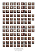 'Chocolate Bar' Alphabet. click on image & open fully before saving