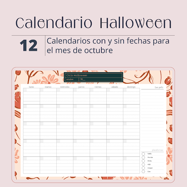 calendario peliculas halloween