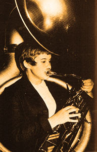 Cassie Riger on the tuba