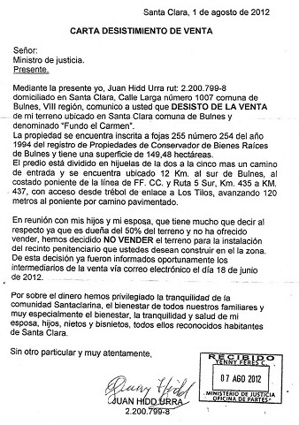 CON DESISTIMIENTO DE VENTA DE TERRENO SE CIERRA 