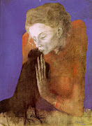 Pablo Picasso, La femme à la corneille (retrato de Marguerite Luc, 1904), .