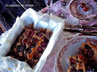 Bizcocho integral con cerezas, sin azúcar (apto para diabéticos)