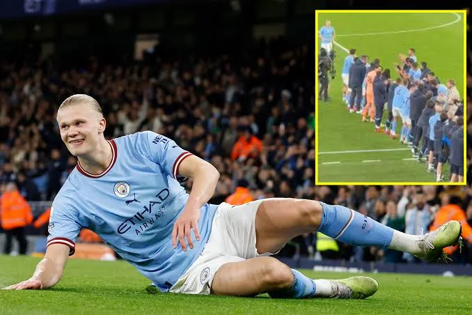 VIDEO: Erling Haaland given guard of honour after breaking Premier League record