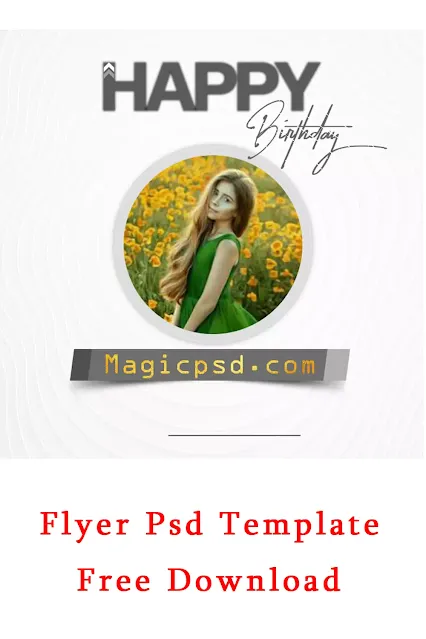 free happy birthday wishes flyer psd template FREE Download