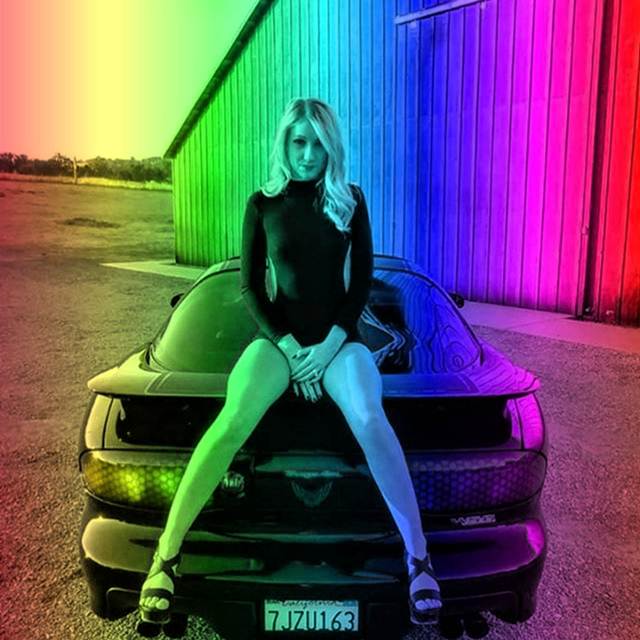 Free Photo Female Car Model Effect Raibow For Desktop Wallpaper