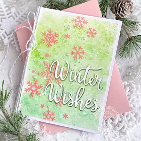 Sunny Studio Stamps: Snowflake Circle Frame Dies Layered Snowflake Frame Dies Winter Themed Holiday Card by Leanne West
