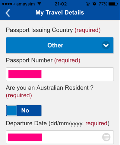 My Travel Details
