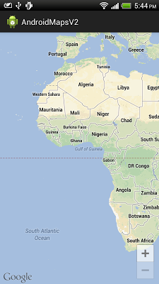 A simple example using Google Maps Android API v2 