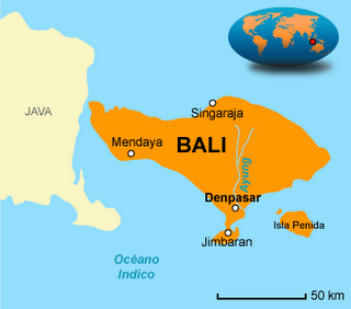 mapa isla indonesia Bali