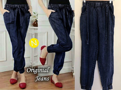 Jual Celana Panjang Jogger Pants Washed Jeans - 12261