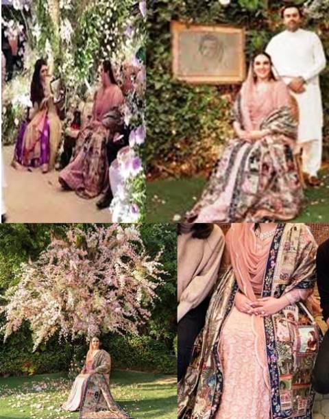 Stories Covered in Bakhtawar's Shawl Worn on Engagement