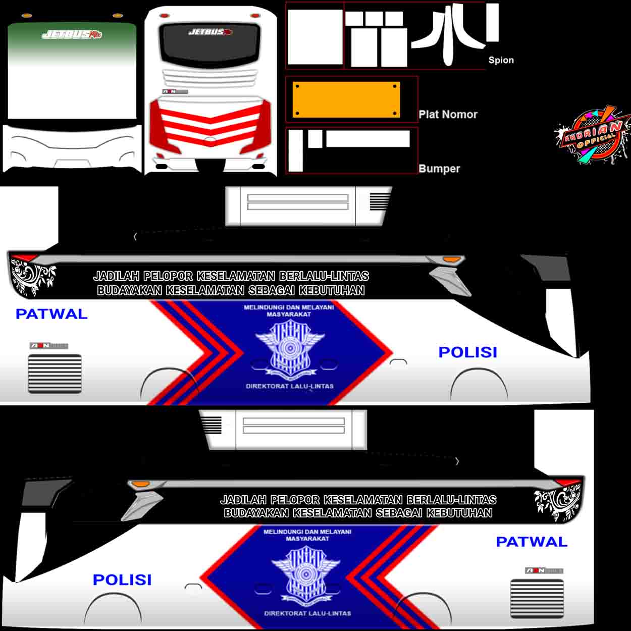 livery yudistira hd polisi