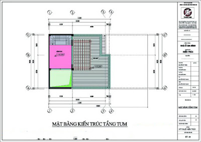 Tư vấn thiết kế biệt thự 3 tầng 1 tum - Mặt bằng tầng tum