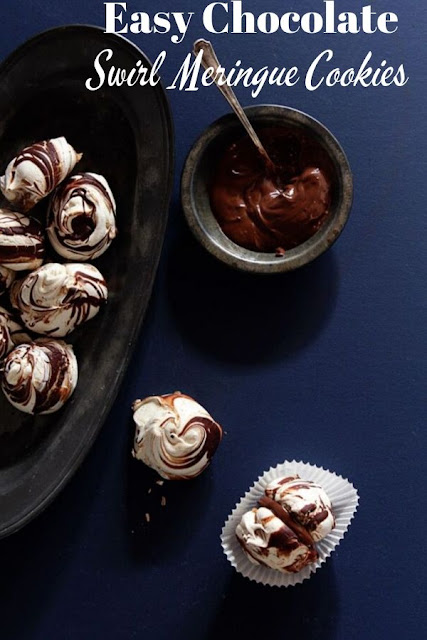 Easy Chocolate Swirl Meringue Cookies #Easy #Chocolate #Swirl #Meringue #Cookies Cookie Recipes Chocolate Chip, Cookie Recipes Easy,