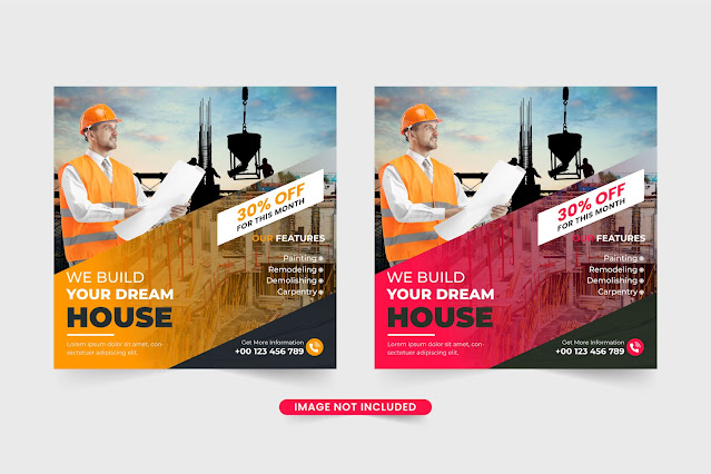 House construction template design free download