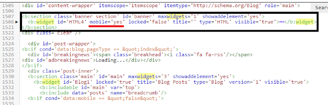 Cara Menampilkan Widget Blog di Versi Mobile agar Lebih Responsive